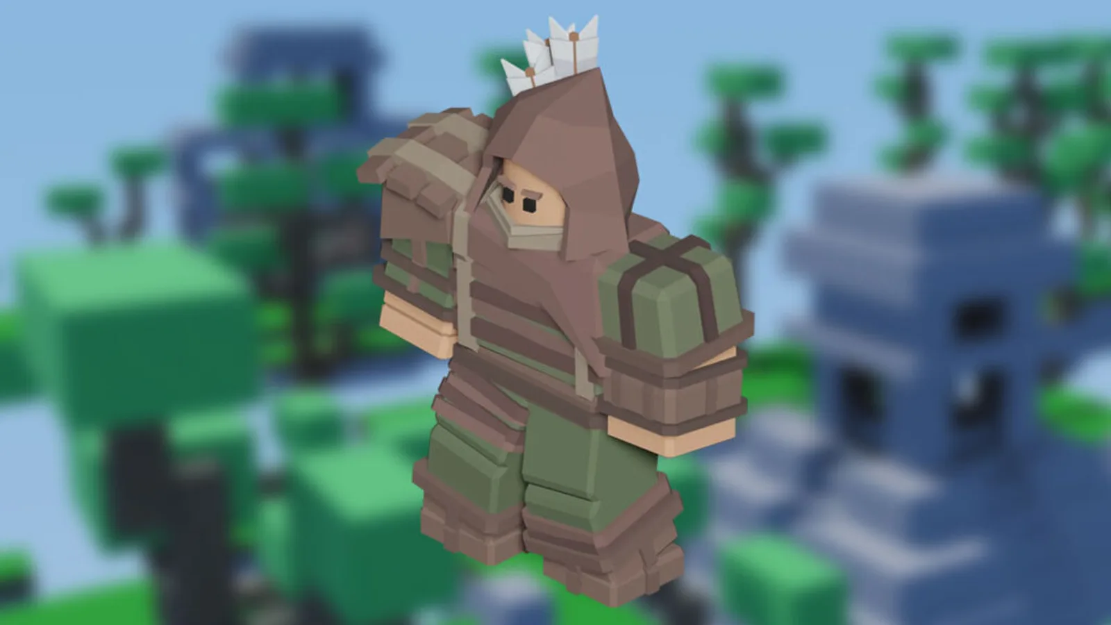 The hooded Archer kit character model from Roblox BedWars