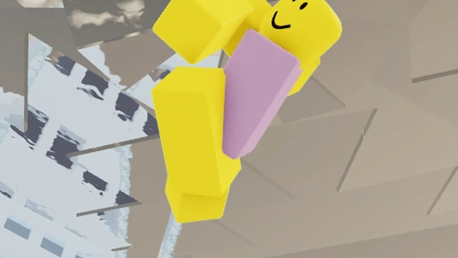 In-game Roblox screenshot of a character using the Sky Assassin style's sky manipulation ability in Jujutsu Shenanigans