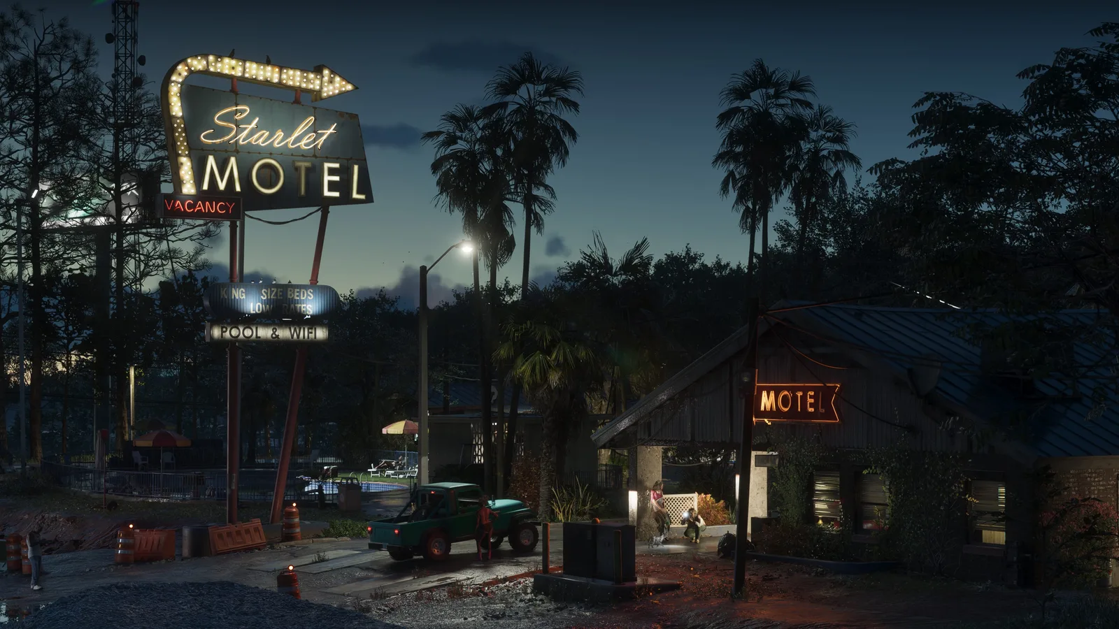 The Starlet Motel sign in Port Gellhorn in Grand Theft Auto VI
