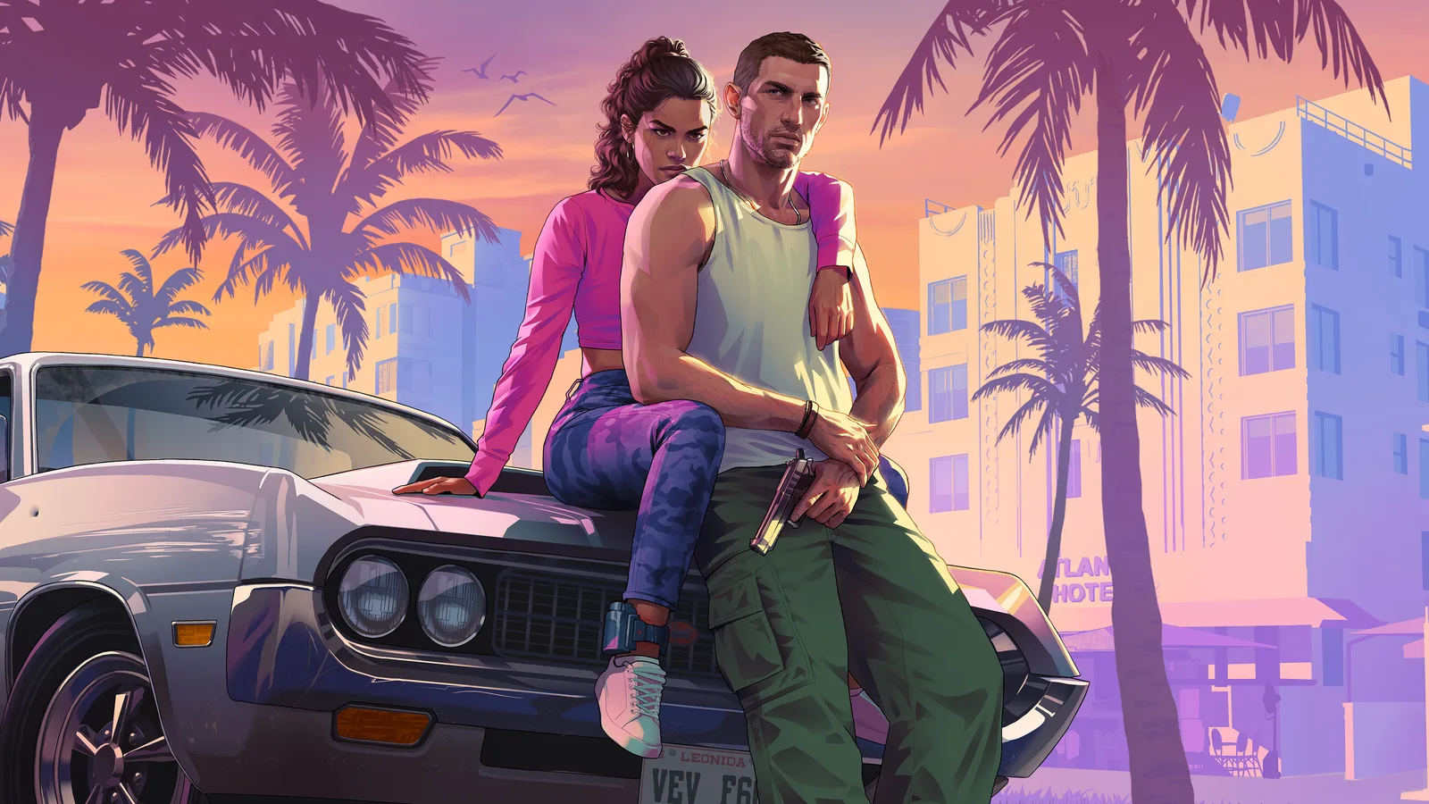Key art from the first Grand Theft Auto VI trailer