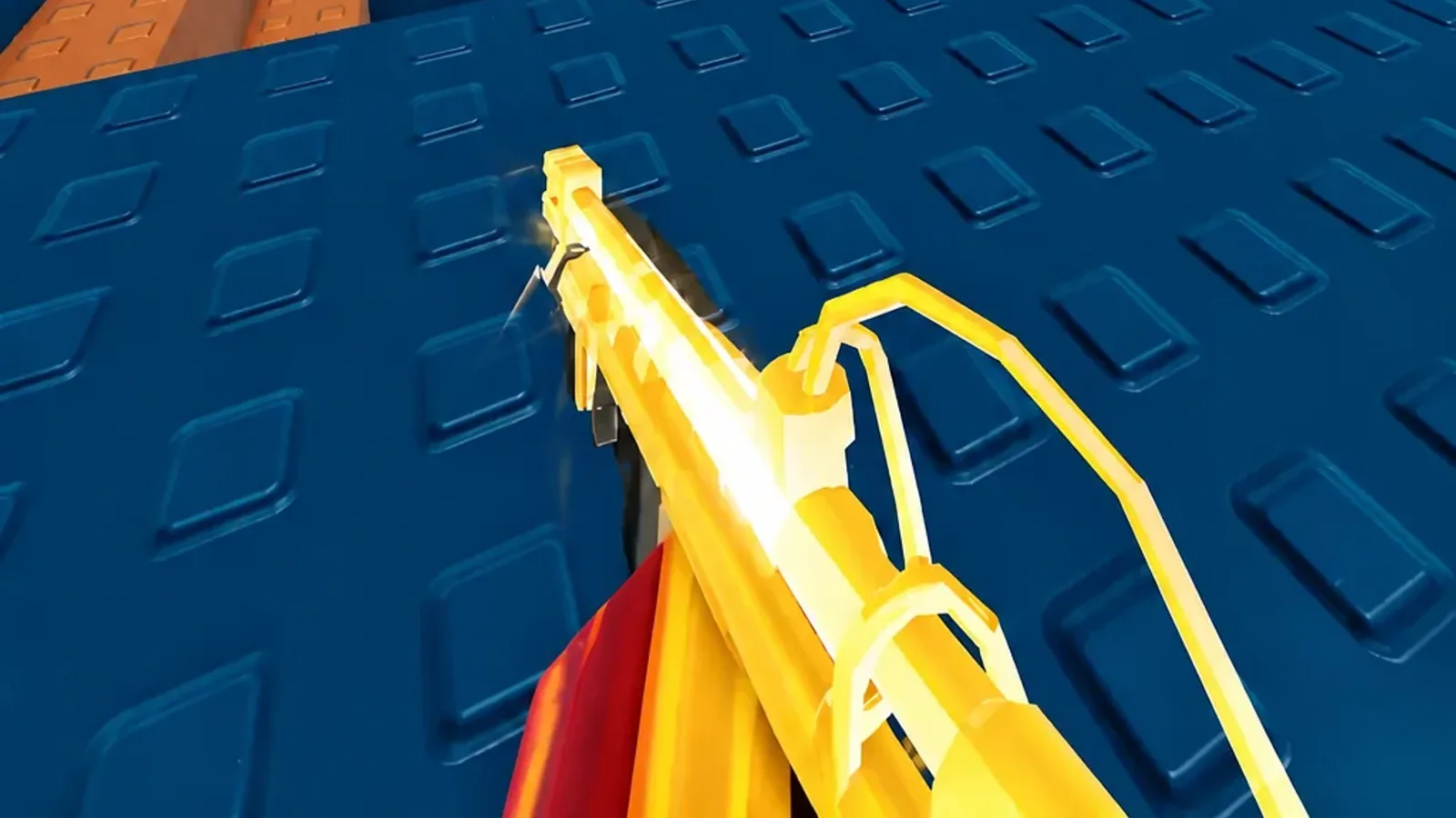 A Rivals player holding the trigger on the Wildcat while moving, showing the gun's upward recoil climb